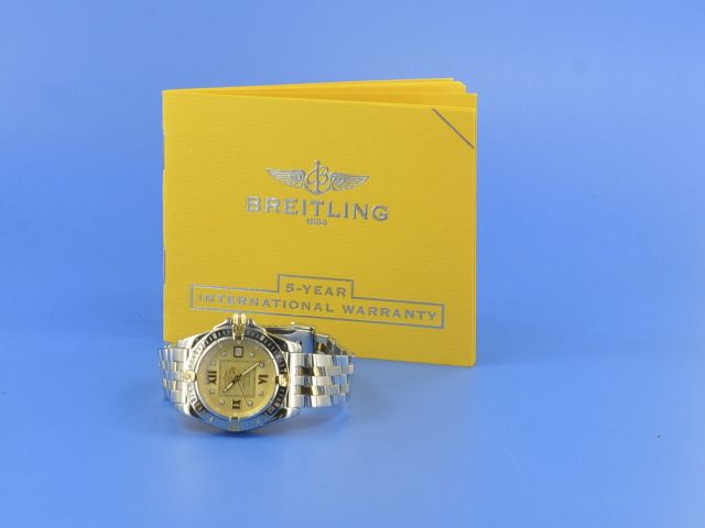Breitling Cockpit Lady 32 Diamanten Stahl / Gold Damenuhr