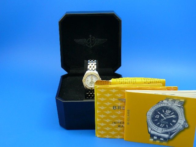 Breitling Lady B-Class Stahl/Gold Diamantblatt u. Lnette