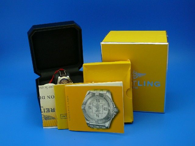 Breitling Lady Cockpit 32 Stahl / Gold Diamanten