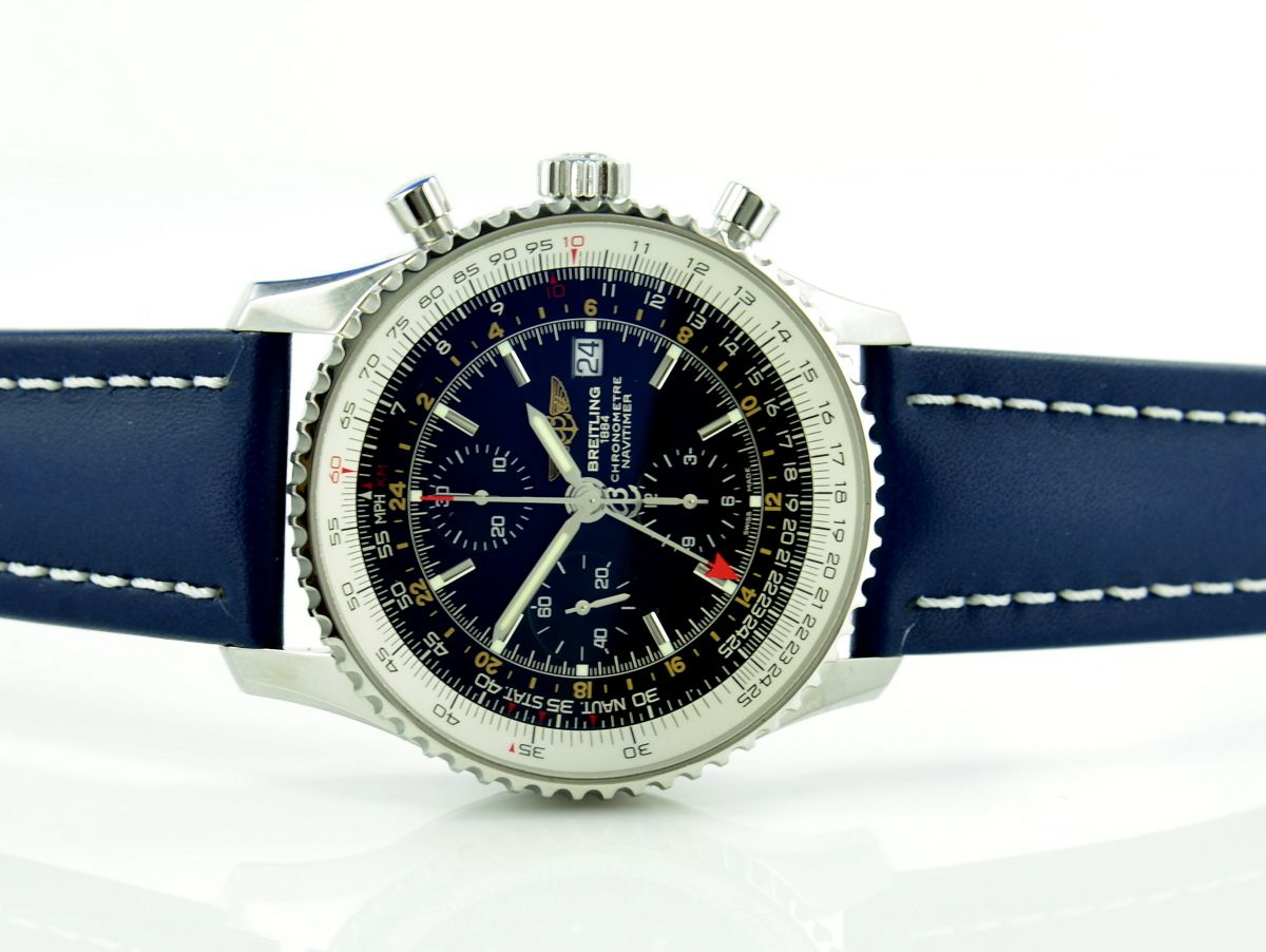 Breitling Navitimer World GMT aus 2018 Fullset Black dial