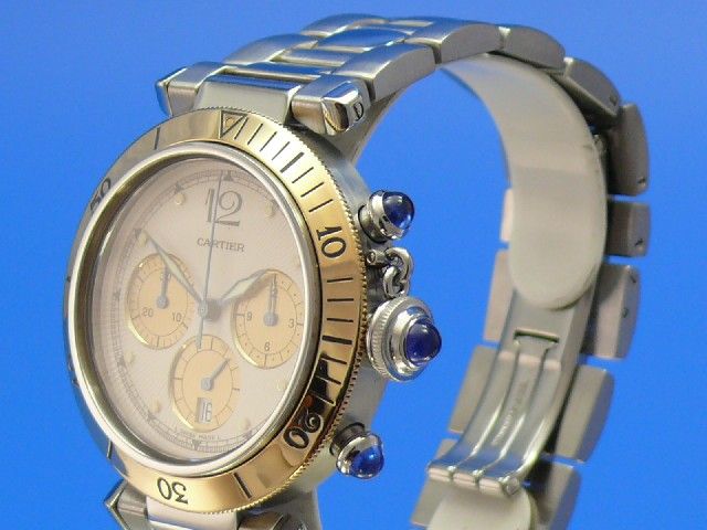 Cartier Pasha Chronograph Stahl/Gold