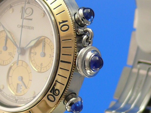 Cartier Pasha Chronograph Stahl/Gold