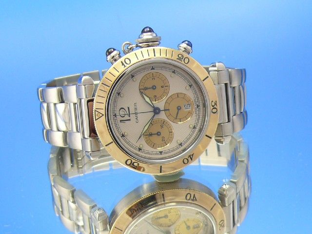 Cartier Pasha Chronograph Stahl/Gold