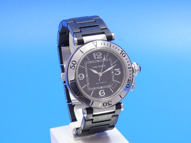 Cartier Pasha Seatimer Automatic Stahl/Kautschuk 40mm