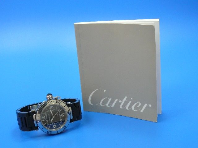 Cartier Pasha Seatimer Automatic Stahl/Kautschuk 40mm