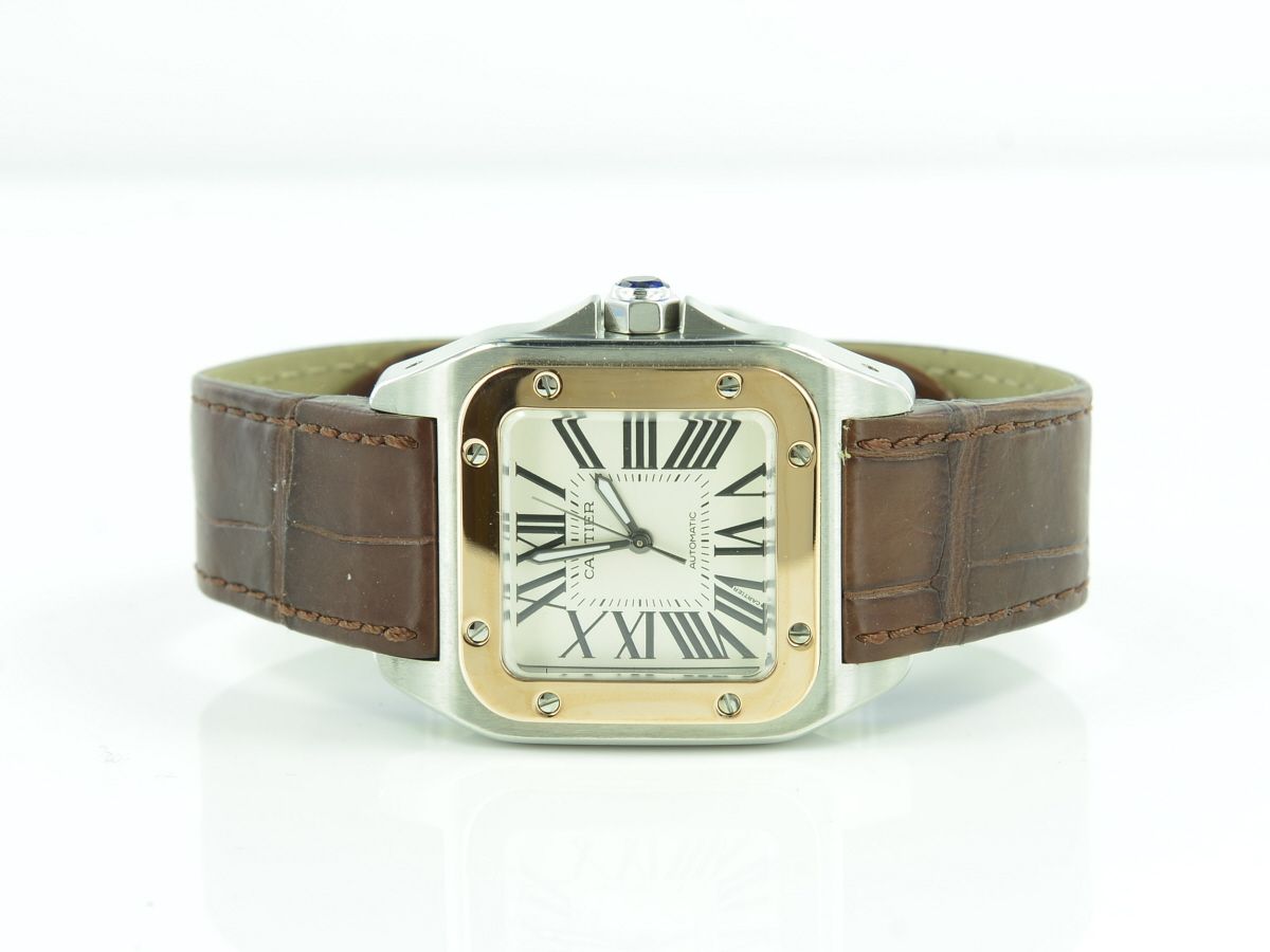Cartier Santos 100 Stahl/Gold Automatik