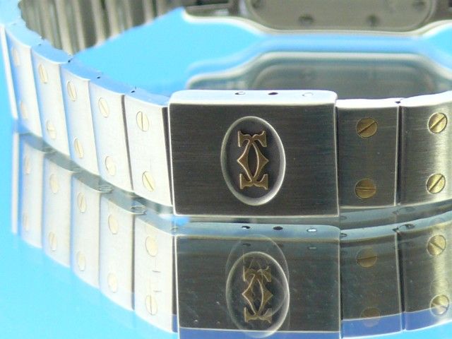 Cartier Santos Damen Mondphase Stahl/Gold