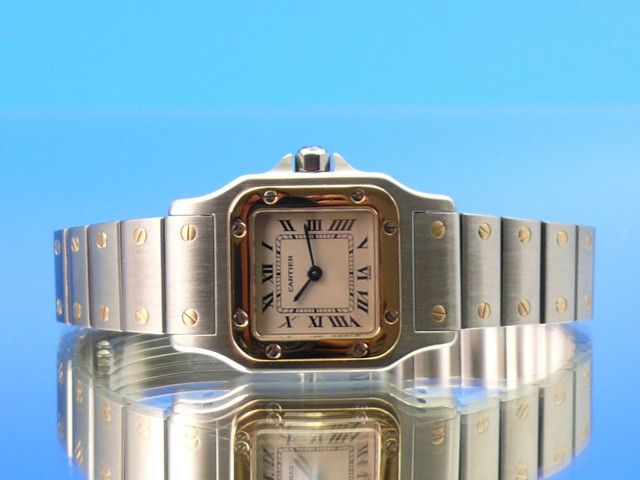 Cartier Santos Damen Stahl/Gold