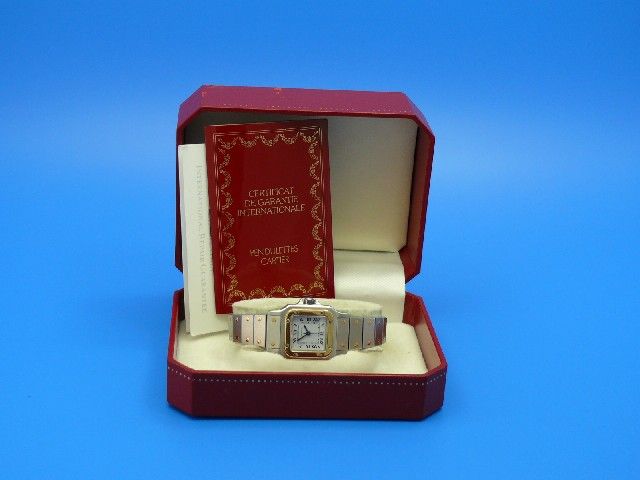 Cartier Santos Damen Stahl/Gold Automatik