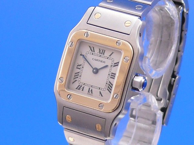 Cartier Santos Damen Stahl/Gold