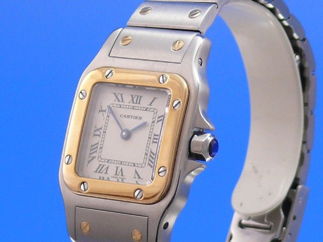 Cartier Santos Damen Stahl/Gold
