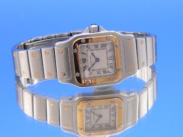 Cartier Santos Damen Stahl/Gold