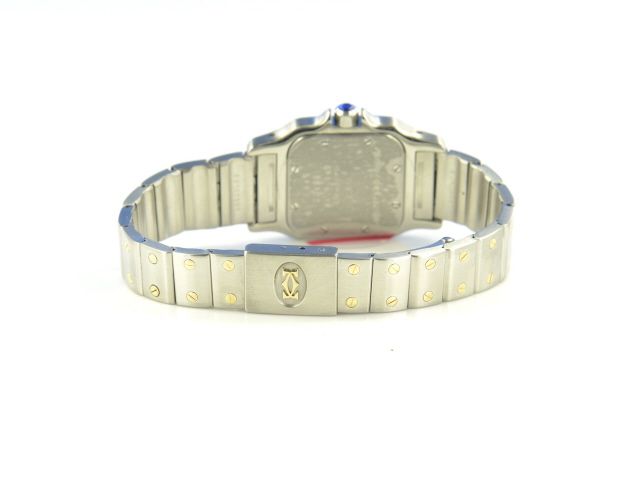 Cartier Santos Galbe Damen Stahl/Gold
