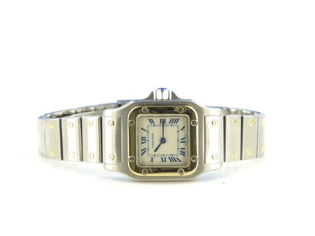 Cartier Santos Galbe Damen Stahl/Gold