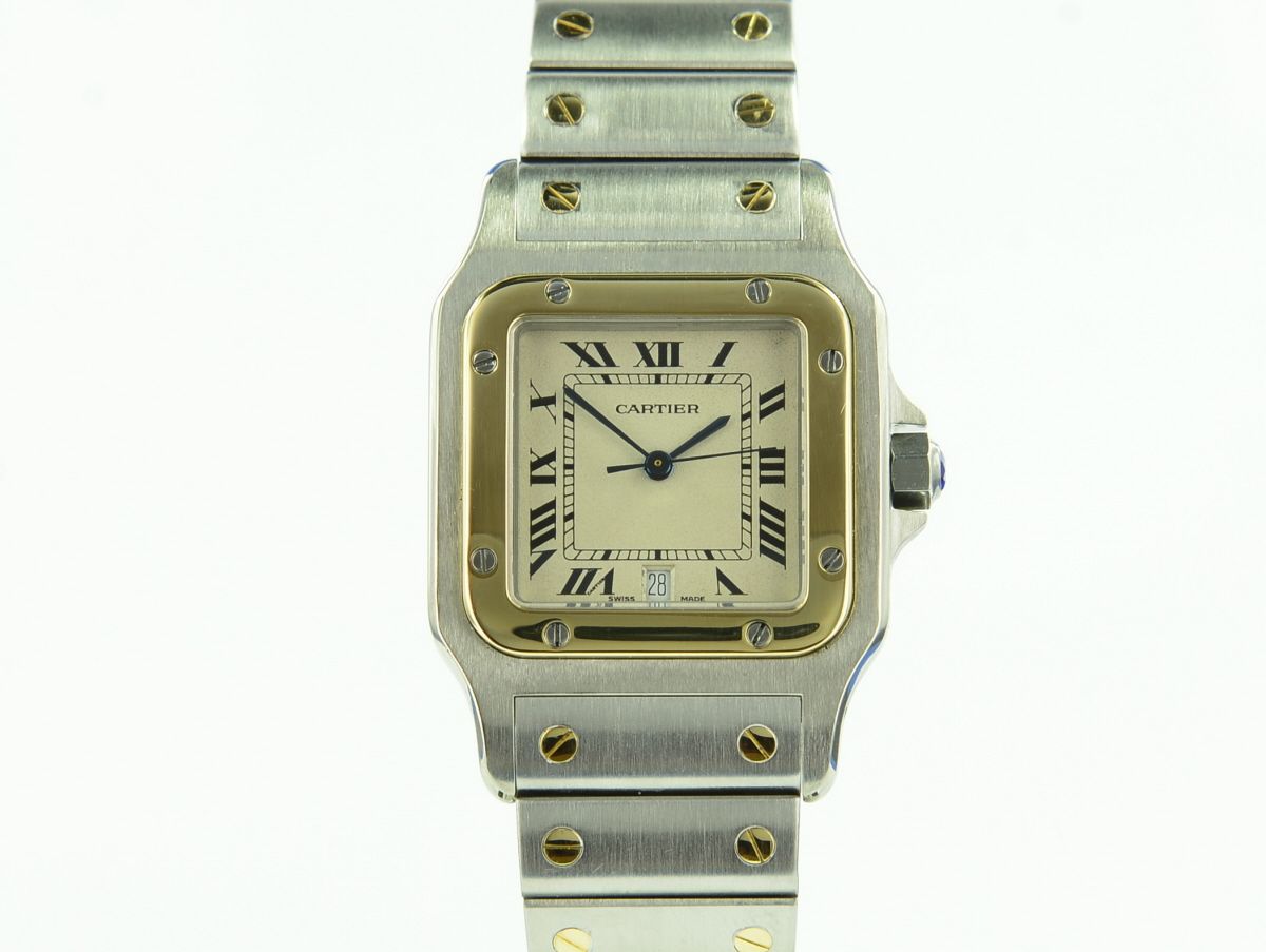 Cartier Santos Galbe Herren Stahl/Gold
