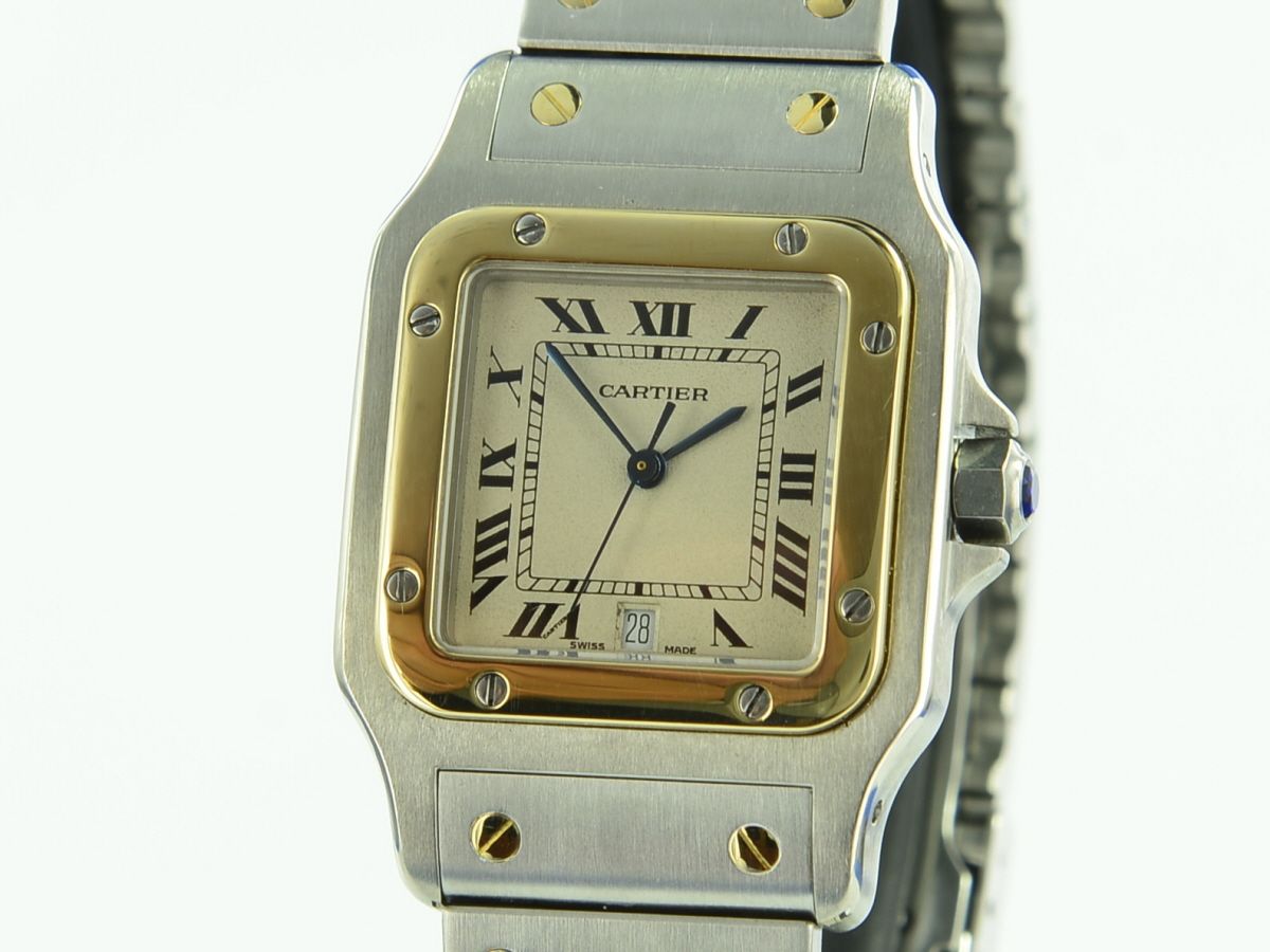 Cartier Santos Galbe Herren Stahl/Gold