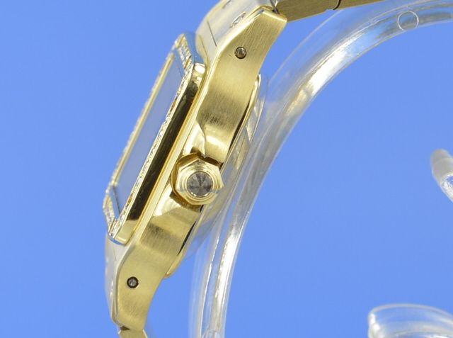 Cartier Santos Lady Automatik Gelbgold Diamanten