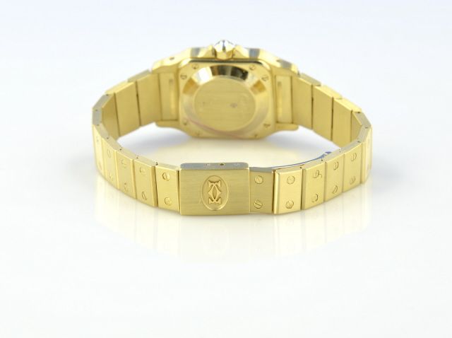Cartier Santos Lady Automatik Gelbgold Diamanten