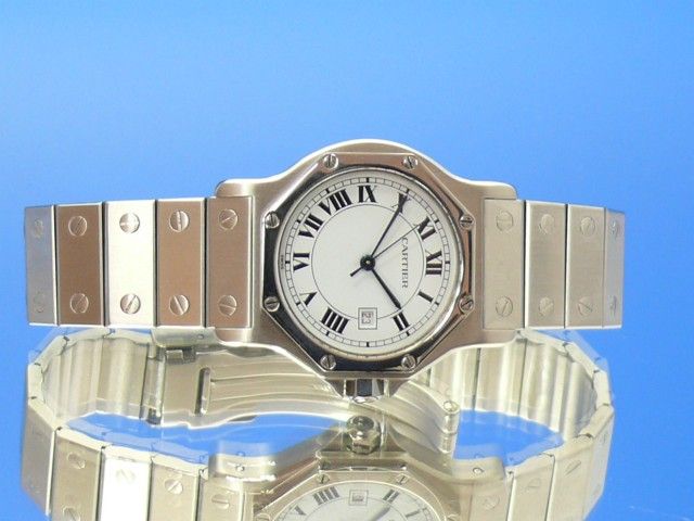 Cartier Santos Rond Medium Stahl