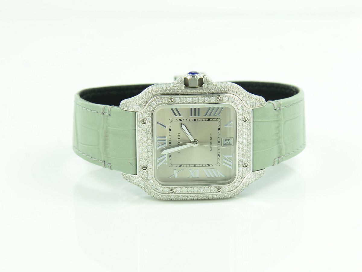 Cartier Santos de Cartier Aftermarket Diamond WSSA0018