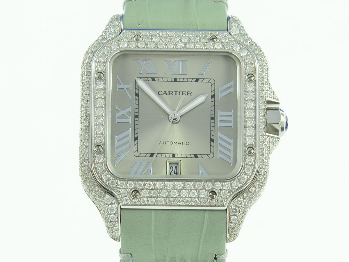 Cartier Santos de Cartier Aftermarket Diamond WSSA0018