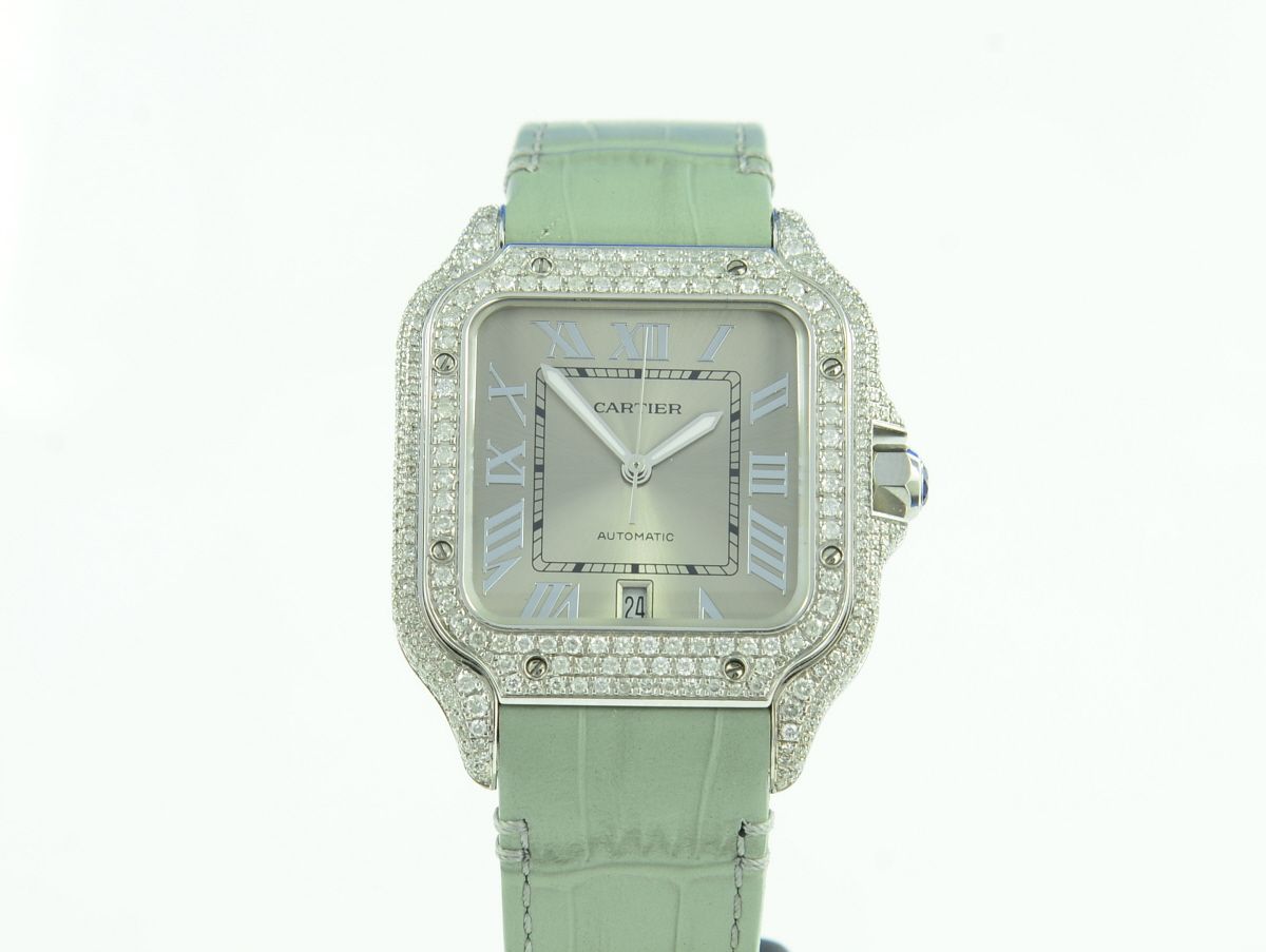 Cartier Santos de Cartier Aftermarket Diamond WSSA0018