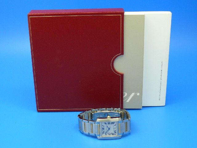 Cartier Tank Francaise Automatik Stahl/Gold