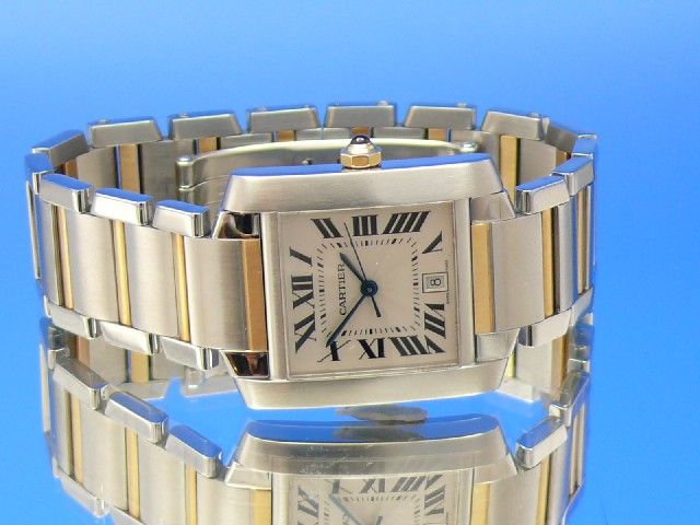 Cartier Tank Francaise Automatik Stahl/Gold