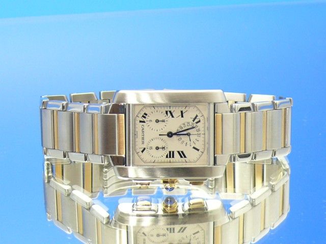 Cartier Tank Francaise Chronoflex Stahl/Gold