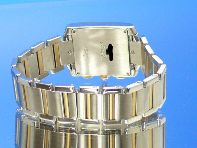 Cartier Tank Francaise Chronoflex Stahl/Gold