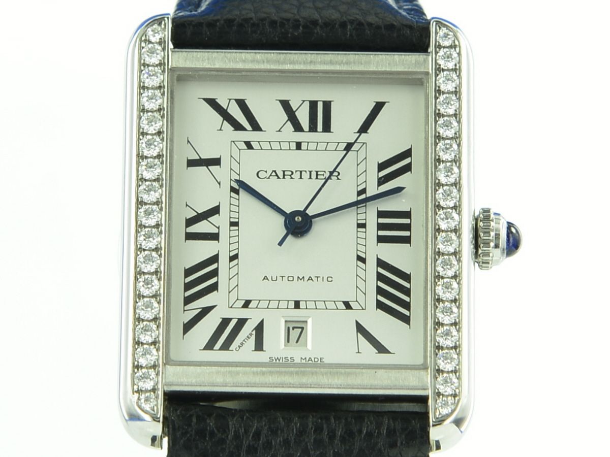 Cartier Tank Solo XL -sekundrer Diamantbesatz