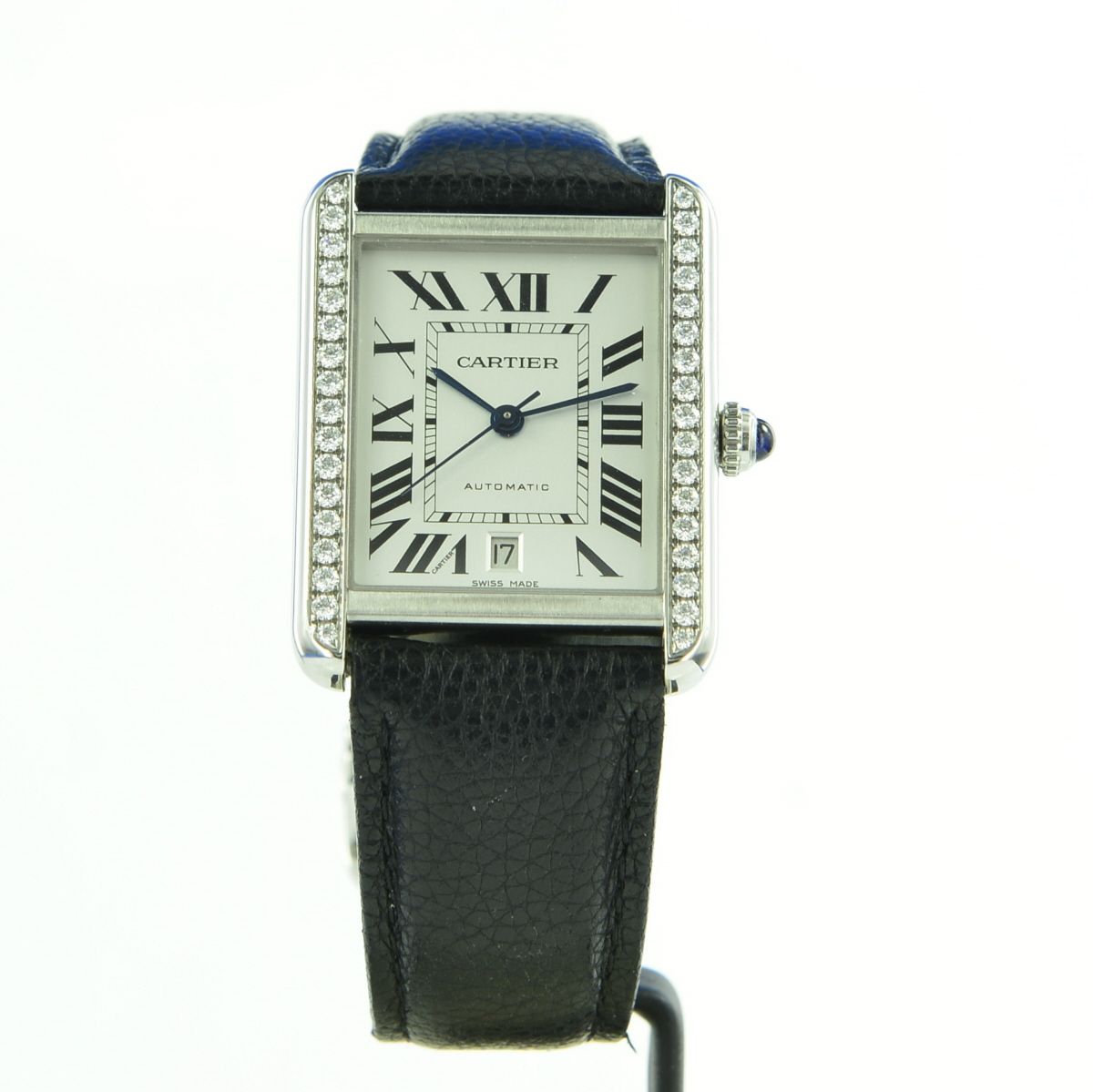 Cartier Tank Solo XL -sekundrer Diamantbesatz