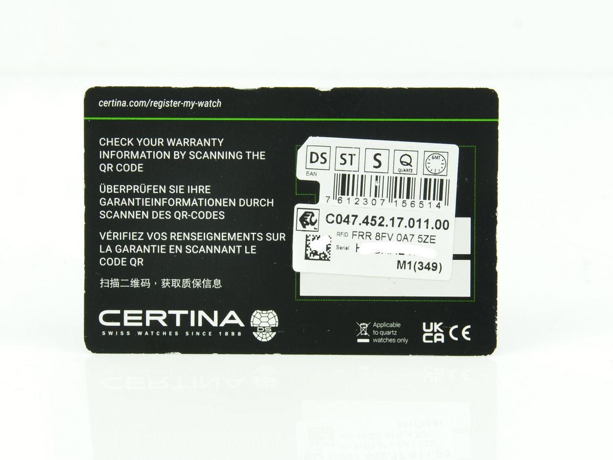 Certina DS-X GMT Blue Orange White