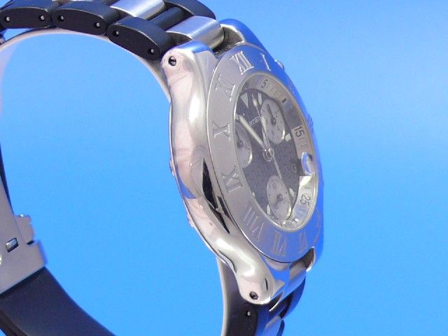 Cartier Must 21 Chrono Stahl Kautschuk 38mm