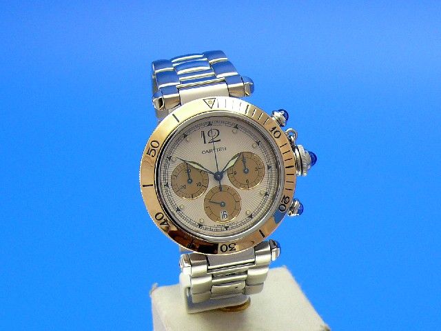 Cartier Pasha Chronograph Stahl/Gold