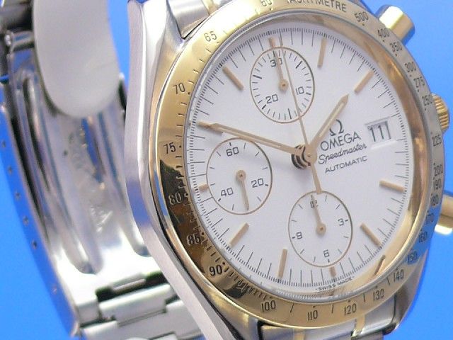 Omega Speedmaster Date Chronograph Stahl/Gold