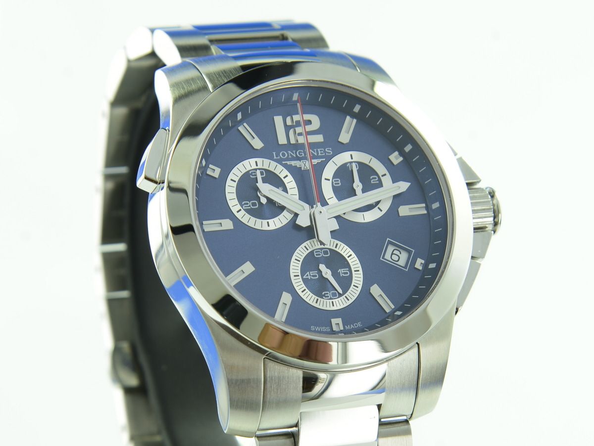Longines Conquest Chrono L3.702.4 Stahl Blue Dial 41 mm