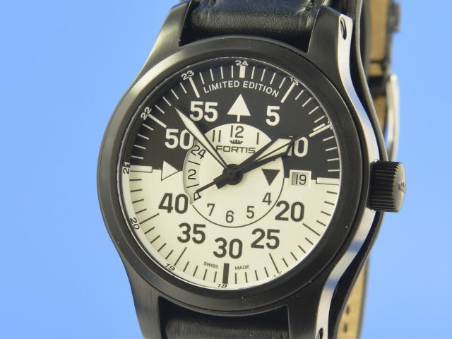 Fortis B-42 Flieger Black Cockpit GMT Limitiert auf 2012 St.