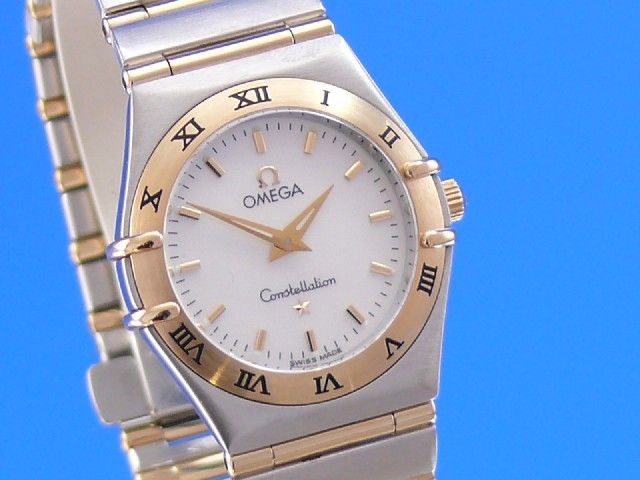 Omega Constellation Damen Stahl/Gold Perlmuttblatt
