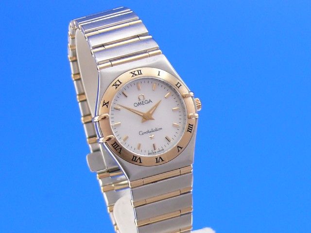 Omega Constellation Damen Stahl/Gold Perlmuttblatt