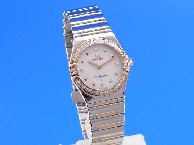 Omega Constellation Damen Stahl/Gold Perlmuttblatt