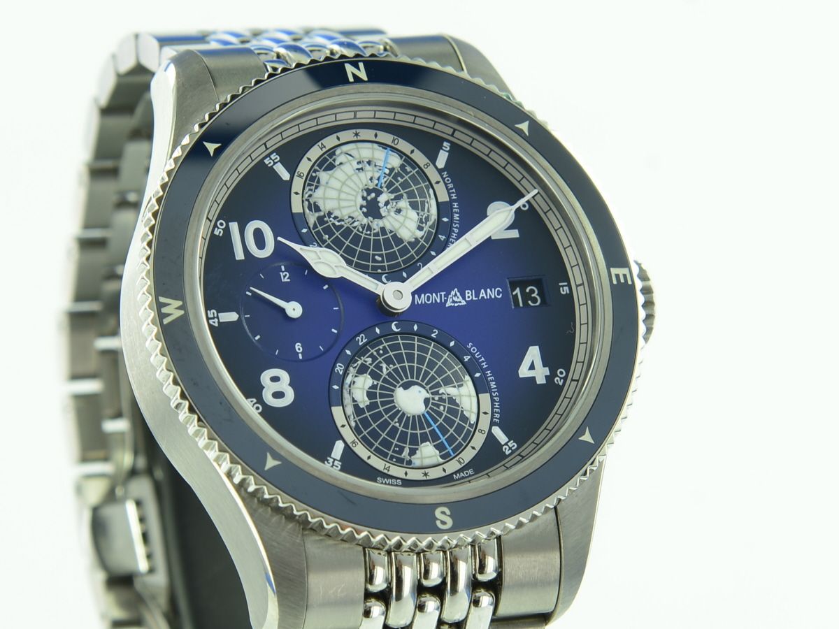 Montbalnc 1858 Geosphere Blue Date World Time
