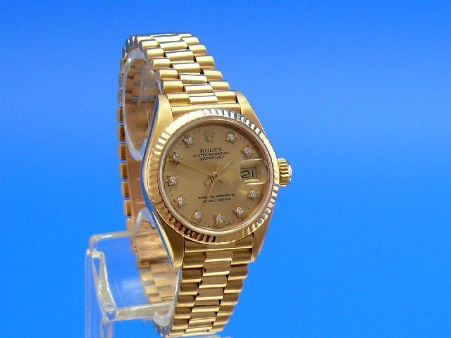 Rolex Lady Datejust 18K/750 Gelbgold Diamant Blatt