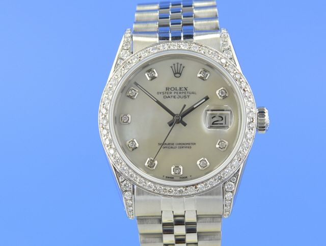 Rolex Datejust 36 mm Diamantbesatz nachtr�glich