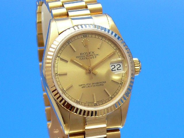Rolex Datejust Medium 18K Gelbgold