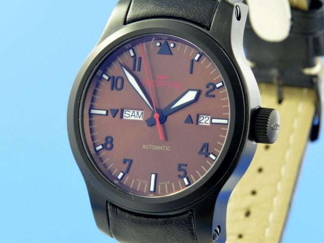 Fortis B-42 Aeromaster Dusk Day Date Stahl PVD