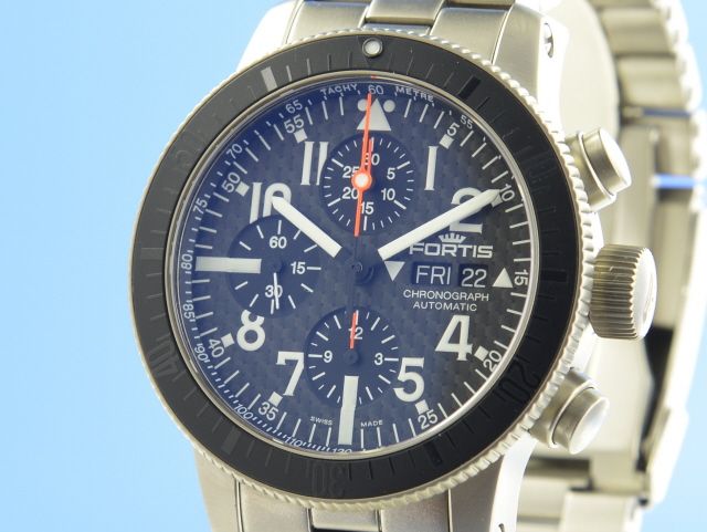 Fortis B-42 Titanium Carbon Dial Chronograph