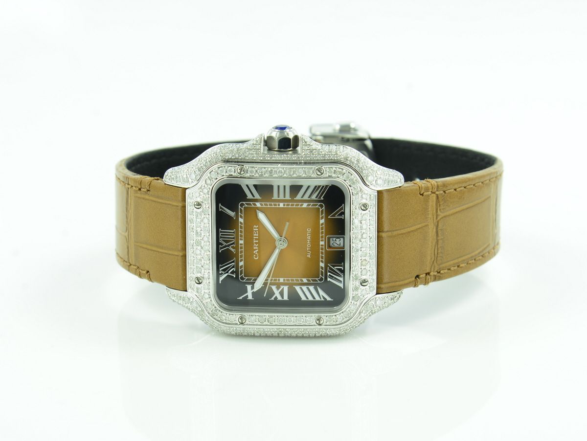 Cartier Santos de Cartier Aftermarket Diamond WSSA0018