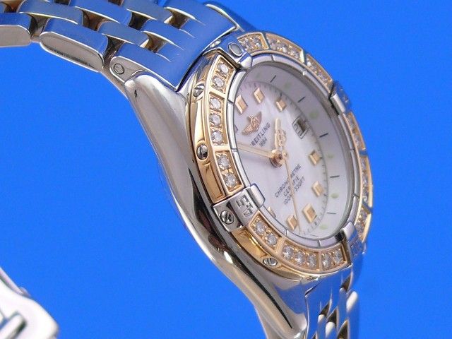 Breitling Callistino Stahl/Gold Diamanten