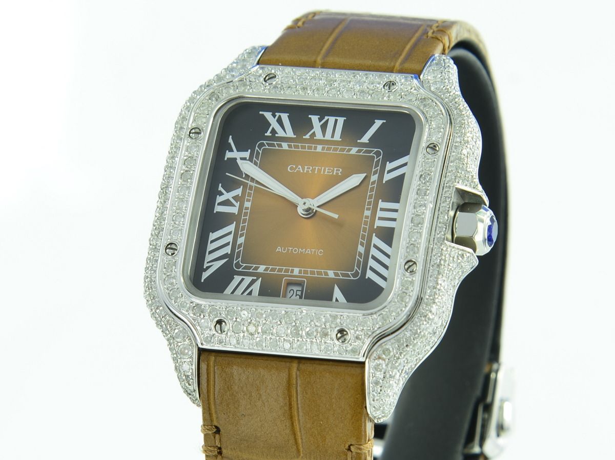 Cartier Santos de Cartier Aftermarket Diamond WSSA0018
